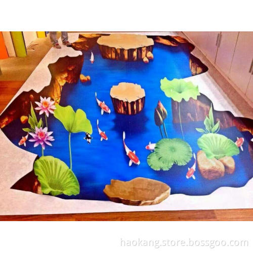 New 3D Multi-function adverting logo rolled PVC flooring